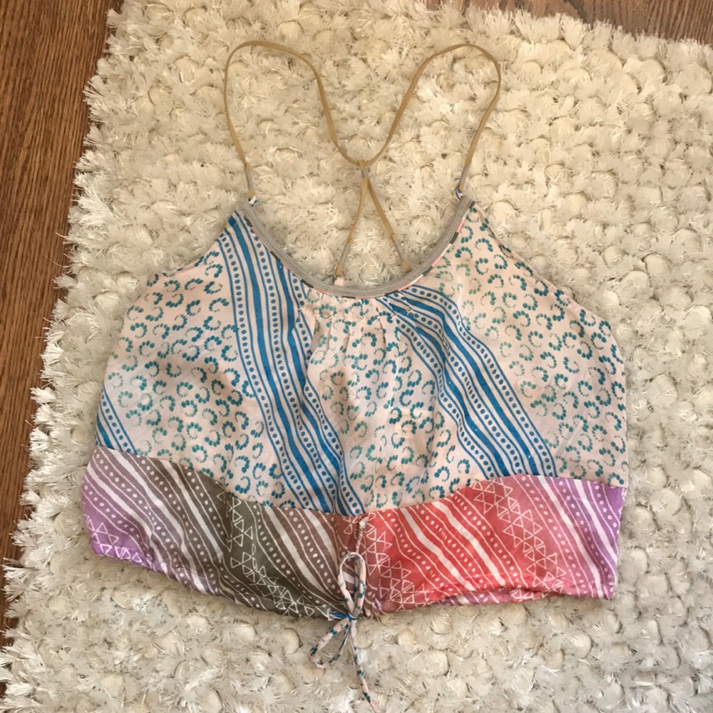 American Eagle Boho Crop Top Tank Top XS/S
